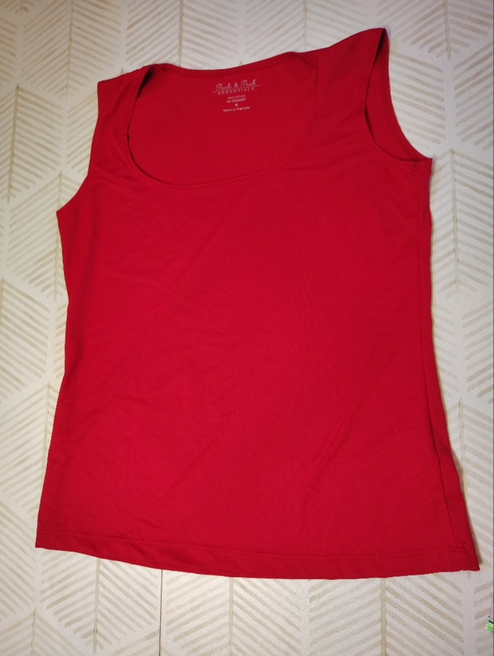 Peck‎ & Peck Essentials Red Sleeveless Tank Top Small